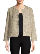 Eileen Fisher Cotton Roundneck Cropped Jacket