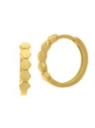Saks Fifth Avenue 14k Yellow Gold Honeycomb Mini Huggie Hoop Earrings