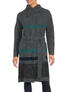 James Perse Long Belted Striped Coat