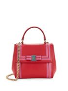 Salvatore Ferragamo Striped Leather Boxed Crossbody Bag