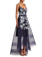 Marchesa Embroidered Tulle High-low Gown