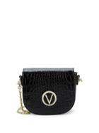 Valentino By Mario Valentino Josette Crocodile Print Leather Saddle Crossbody Bag