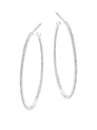 Saks Fifth Avenue Diamond 14k White Gold Hoop Earrings