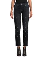 Hudson Riley Relaxed Embellished Cropped Jeans