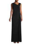 Adrianna Papell Embellished Drape-front Gown