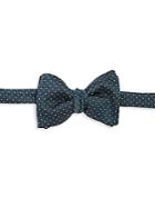 Saks Fifth Avenue Made In Italy Dotted Silk Bow Tie