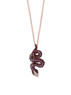 Effy 14k Rose Gold & Multi-stone Snake-pendant Necklace