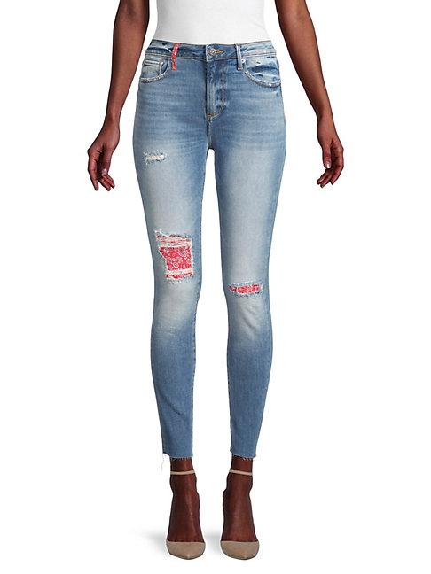 Driftwood Jackie High-rise Patch Skinny Jeans