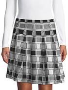 Saks Fifth Avenue Black Plaid Mini Skirt