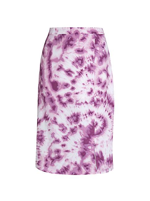 Bcbgeneration Tie-dye Front Slit Woven Skirt