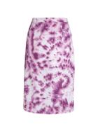 Bcbgeneration Tie-dye Front Slit Woven Skirt