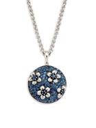Effy Sterling Silver & Blue Sapphire Pendant Necklace