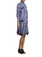 Sacai Striped Drop-waist Dress