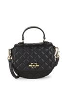 Love Moschino Quilted Faux Leather Top Handle Bag