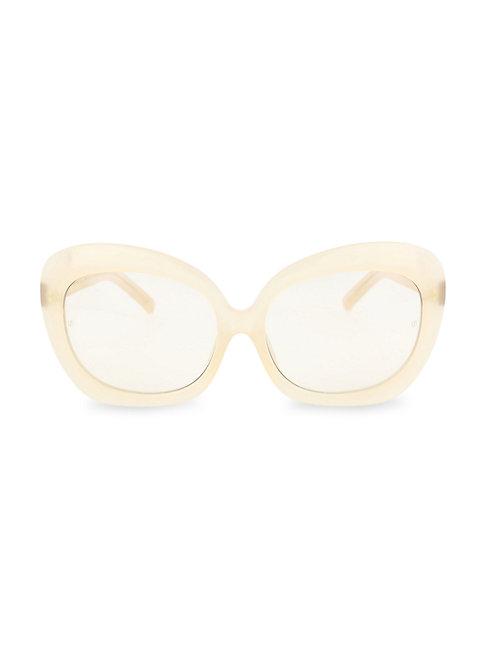 Linda Farrow 62mm Oversized Oval Novelty Sunglasses
