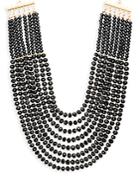 Saks Fifth Avenue Layered Faceted Bead Statement Necklace