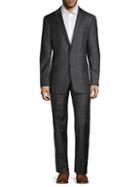 Hickey Freeman Classic-fit Checkered Wool Suit