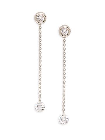 Lafonn Sterling Silver & 14k White Gold Drop Earrings