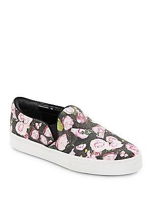 Schutz Rosa Floral-print Slip-on Sneakers