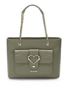 Love Moschino Chain Heart Tote Bag
