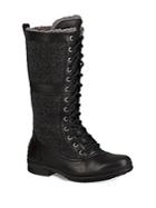 Ugg Elvia Leather & Shearlingtall Boots
