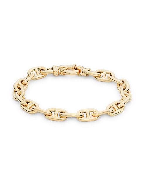Saks Fifth Avenue 14k Gold Interlock Chain Bracelet