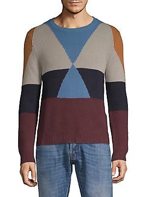 Valentino Colorblock Cashmere Jersey Sweater