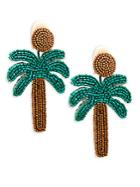 Kenneth Jay Lane Oversized Palm Tree Earrings