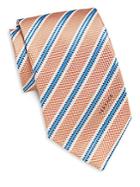 Versace Regimental Stripe Silk Tie