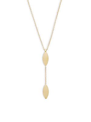 Saks Fifth Avenue 14k Yellow Gold Marquise Lariat Necklace