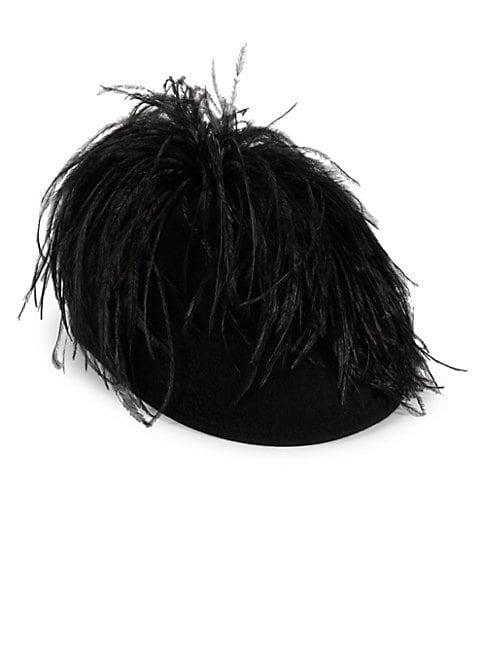 Lanvin Ostich Feather Felt Hat