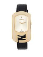 Fendi Chameleon Leather Strap & Stainless Steel Case Watch