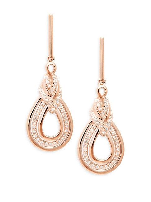 Effy 14k Rose Gold & Diamond Drop Earrings