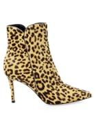 Gianvito Rossi Pointly Calf Hair Leopard Booties