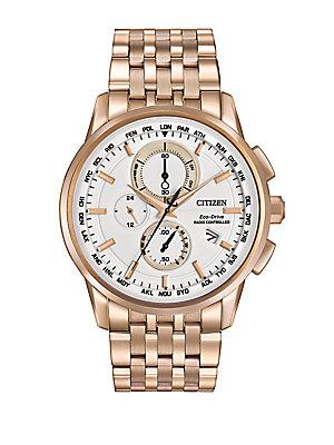 Citizen Eco-drive Stainless Steel World Chronograph A-t Bracelet Watch
