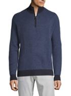 Cashmere Saks Fifth Avenue Fancy Cashmere Half-zip Placket Sweater