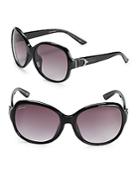 Gucci 59mm Solid Butterfly Sunglasses