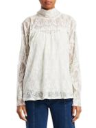 Chlo Pleated Lace Blouse