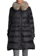 Kate Spade New York Faux Fur-trimmed Down Puffer Jacket