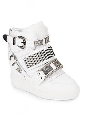 Ash Amazing Leather Wedge Sneaker