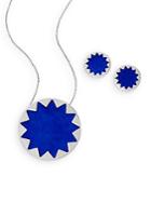House Of Harlow Exclusive Suede Sunburst Necklace & Earring Set