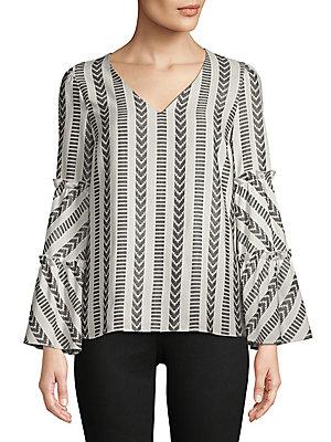 Supply & Demand Hector Stripe Statement Sleeve Top