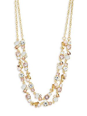 Saks Fifth Avenue Crystal Double Strand Necklace
