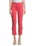 Paige Jeans Hoxton Vented Straight-leg Cropped Jeans