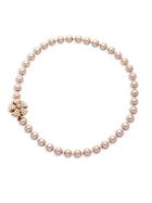 Miriam Haskell Faux Pearl Flower Necklace