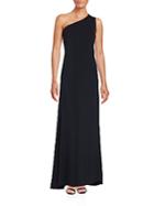 Carmen Marc Valvo Infusion One Shoulder Gown