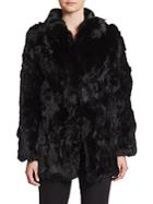 Adrienne Landau Rabbit Fur Coat