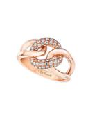 Le Vian Vanilla Diamond And 14k Strawberry Gold Ring