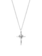 Lois Hill Classic Sterling Silver Cross Pendant Necklace