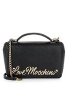 Love Moschino Cursive Logo Saffiano Crossbody Bag